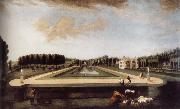 unknow artist Axial view of the canal from the south showing Gibbs-s temple at the end of the Canal,the house and topiary alleys on the west side Germany oil painting artist